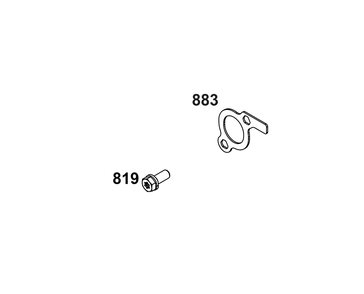 Exhaust Group Diagram and Parts List for 385777-0010-B5  Briggs and Stratton Engine